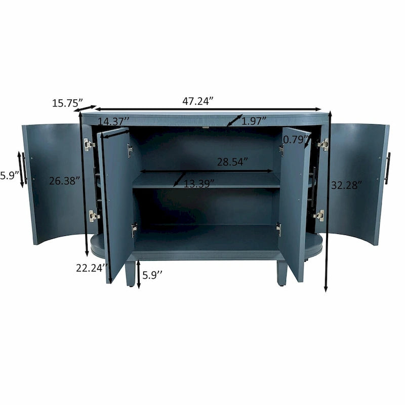 Mesa de centro de madera y mueble de bar de 47.2 pulgadas