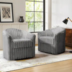Sillón giratorio tapizado de pana afelpada moderno de 49 pulgadas
