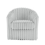 Sillón giratorio tapizado de pana afelpada moderno de 49 pulgadas