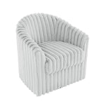 Sillón giratorio tapizado de pana afelpada moderno de 49 pulgadas