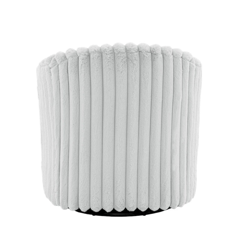 Sillón giratorio tapizado de pana afelpada moderno de 49 pulgadas