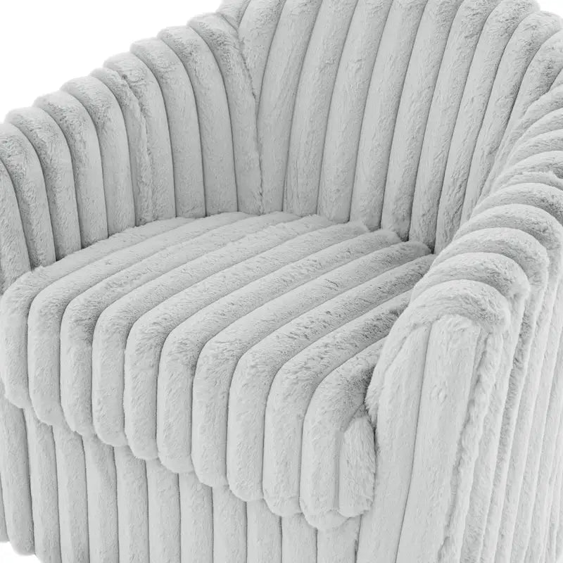 Sillón giratorio tapizado de pana afelpada moderno de 49 pulgadas