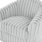 Sillón giratorio tapizado de pana afelpada moderno de 49 pulgadas