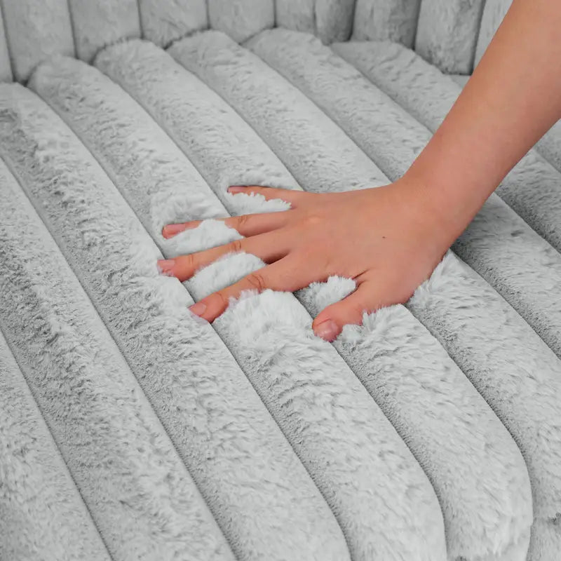 Sillón giratorio tapizado de pana afelpada moderno de 49 pulgadas