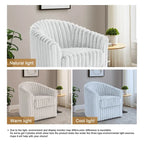 Sillón giratorio tapizado de pana afelpada moderno de 49 pulgadas