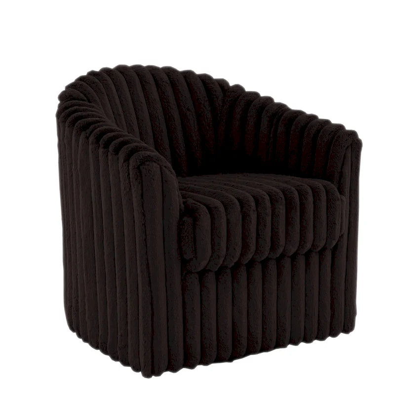 Sillón giratorio tapizado de pana afelpada moderno de 49 pulgadas