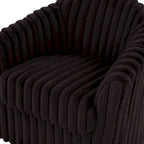 Sillón giratorio tapizado de pana afelpada moderno de 49 pulgadas