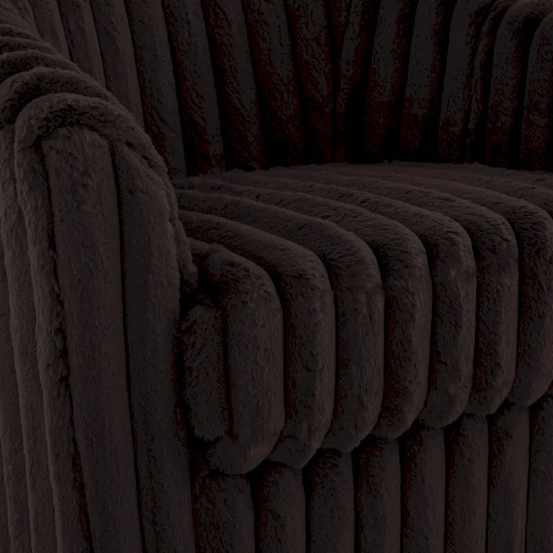 Sillón giratorio tapizado de pana afelpada moderno de 49 pulgadas