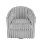 Sillón giratorio tapizado de pana afelpada moderno de 49 pulgadas