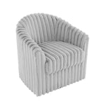 Sillón giratorio tapizado de pana afelpada moderno de 49 pulgadas