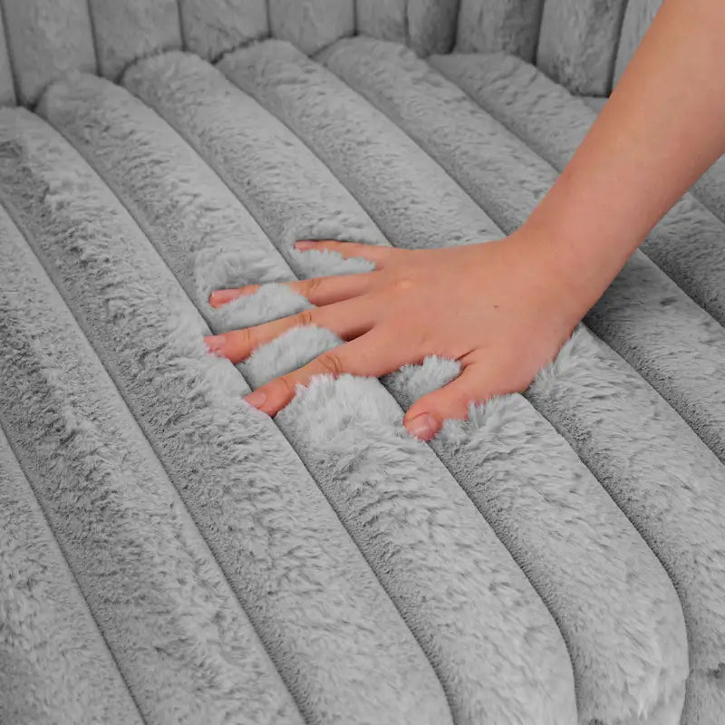 Sillón giratorio tapizado de pana afelpada moderno de 49 pulgadas