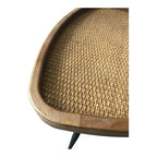 Mesa auxiliar con tablero de ratán - 17 An. x 17 Pr. x 19 Al.