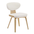 Silla de comedor de madera y piel sintética