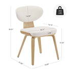 Silla de comedor de madera y piel sintética